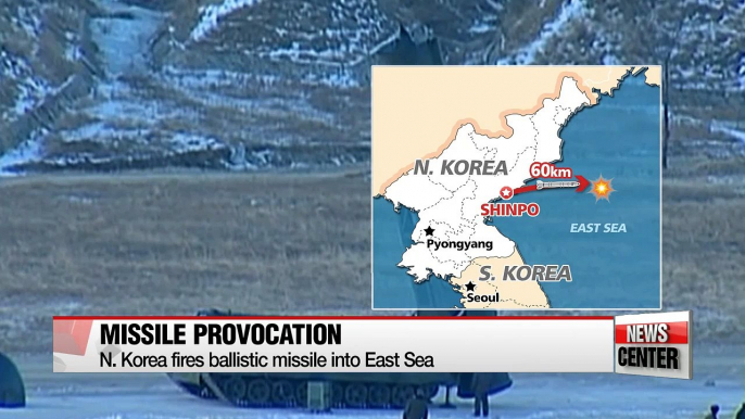 North Korea fires ballistic missile into East Sea