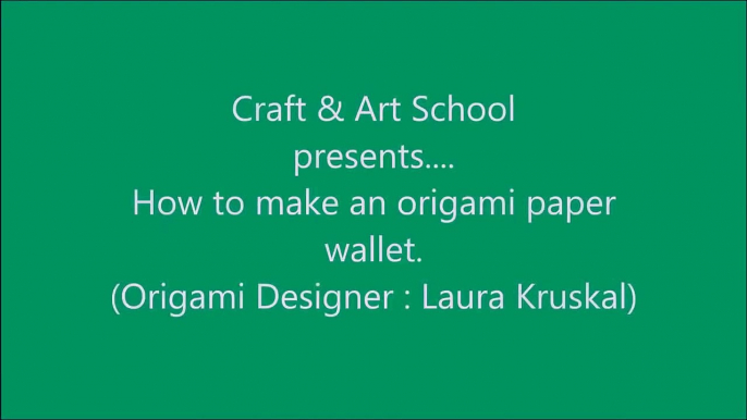 How to make origami paper wallet _ Origami _ Paper Folding Craft Videos & Tutorials.-i