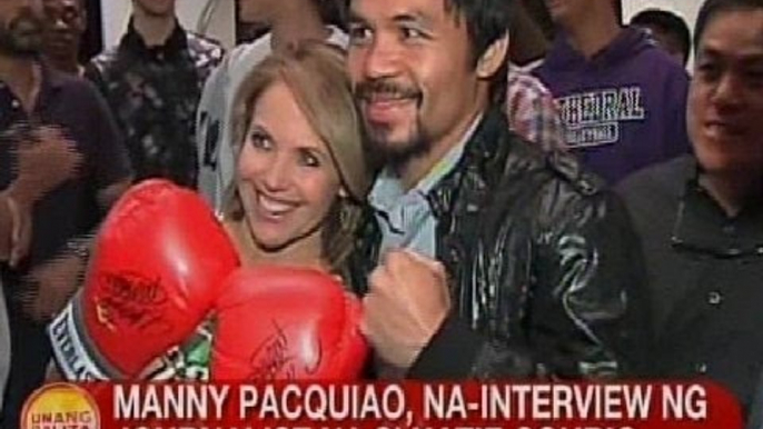 UB: Pacquiao, in-interview ng journalist na si Katie Couric