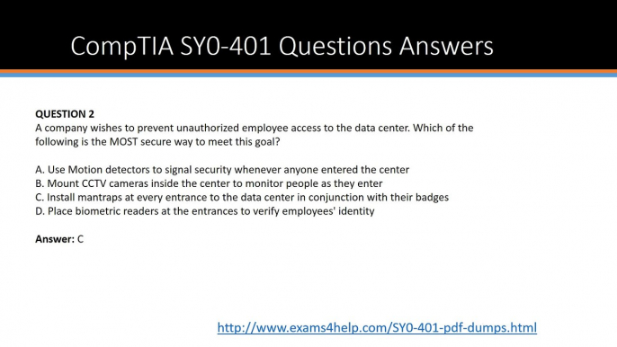 CompTIA-SY0-401-Dumps Questions