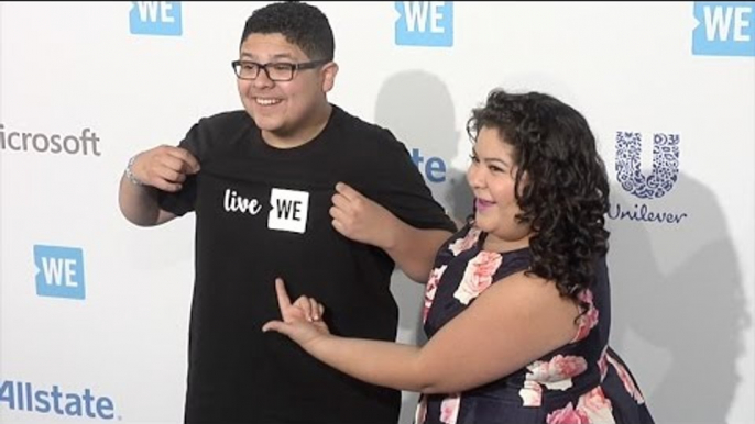 Rico & Raini Rodriguez WE Day California Blue Carpet Arrivals