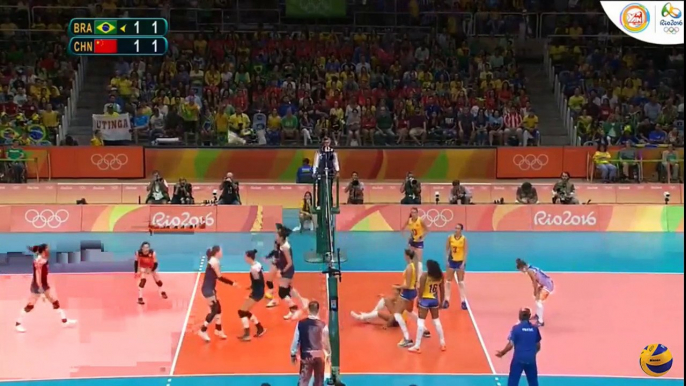 Brazil vs China  16 Aug 2016  Quarterfinals  Womens Volleyball Olympic Games  Rio 2016  This Is Volleyball Set 3