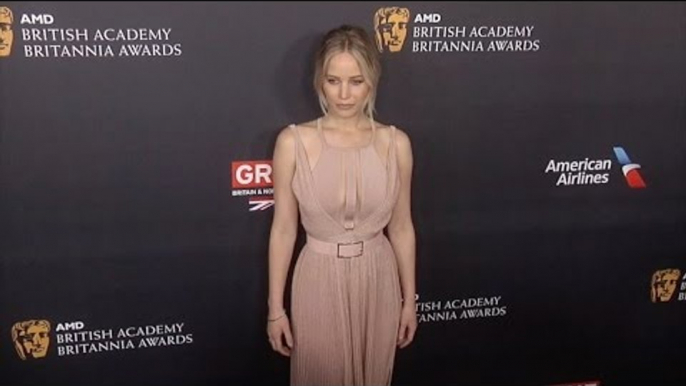 Jennifer Lawrence Walks The Carpet 2016 Britannia Awards