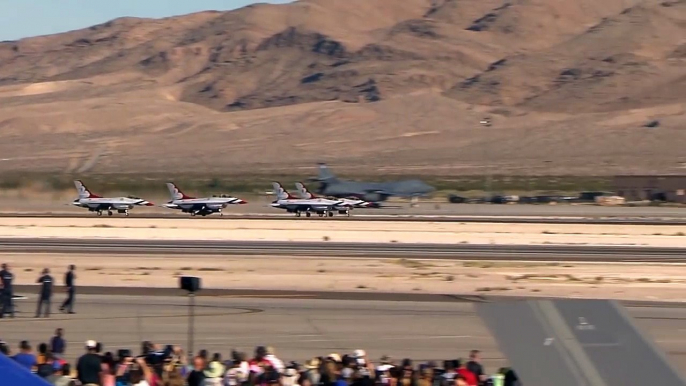 Awesome Air Show by U.S. Air Force Thunderbirds With F-16 Fighting Falcon
