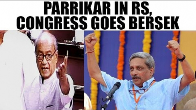 Manohar Parrikar attends Rajya Sabha, takes a dig on Congress | Oneindia News