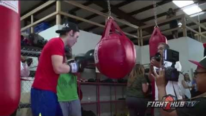 Julio Cesar Chavez Jr vs. Marcos Reyes full video- Chavez Jr media workout highlights