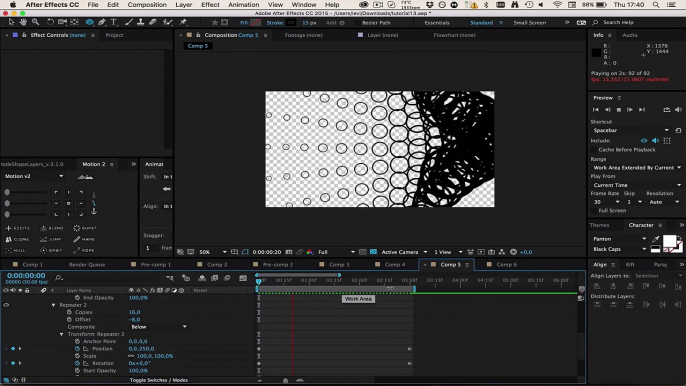 Shape Grids with Repeaters in After Effects   Quicktip Tutorial