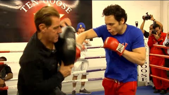 Julio Cesar Chavez Jr. vs. Andrzej Fonfara Full Video- Chavez Jr. media workout