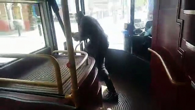 Ce passager d'un bus fait fuir un homme armé qui agressait les passagers... Courageux!