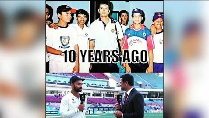 Virat Kohli shares nostalgic pics with Rahul Dravid, feels grateful| Oneindia News