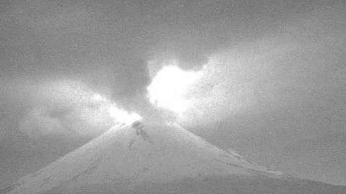 Mexican Volcano Spews Ash and Smoke