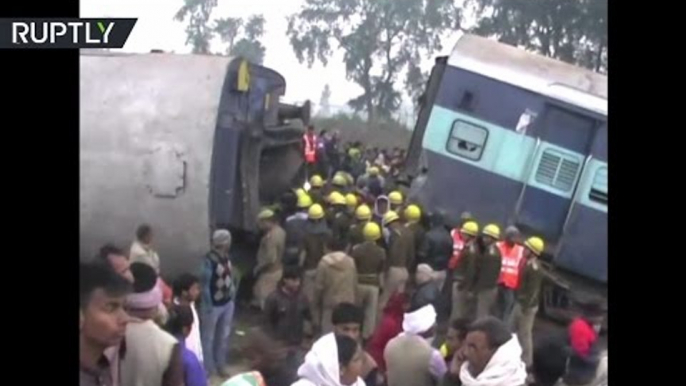 RAW: Dozens injured after train derailment in India