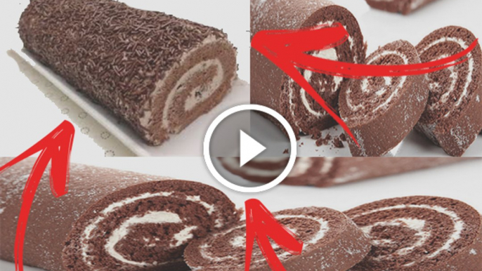 Super receita de rocambole de chocolate com leite condensado rápido e fácil