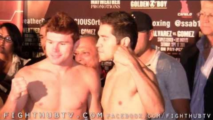 Saul Alvarez vs. Alfonso Gomez- Los Angeles Weigh in