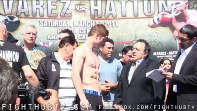 Saul "Canelo" Alvarez vs. Matthew Hatton weigh ins