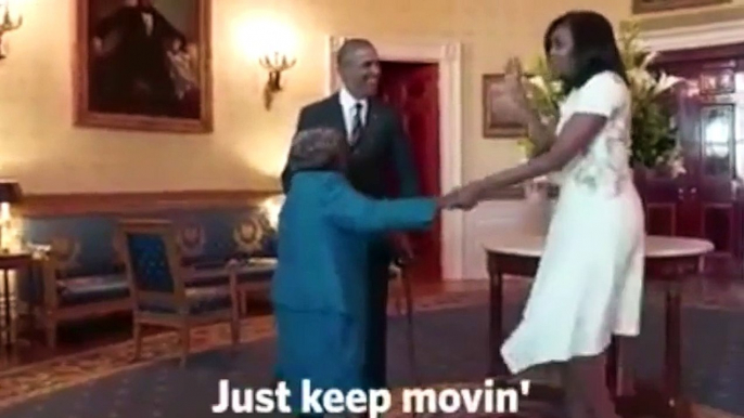 ¡Mujer de 106 años baila con Obama y Michelle en la Casa Blanca!