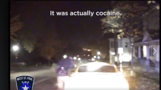 Woman Hands Bag of Cocaine to Police Officer During Traffic Stop