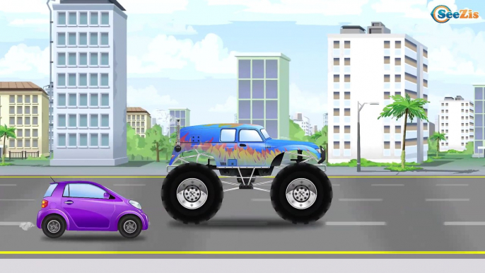 The TOW TRUCK and Racing cars in the city | Cars & Trucks construction Cartoons for Children