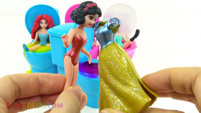 NEW Disney Princess Toilet Potty Slime Surprise Toys Fart Frozen Elsa Minions Peppa Pig Le