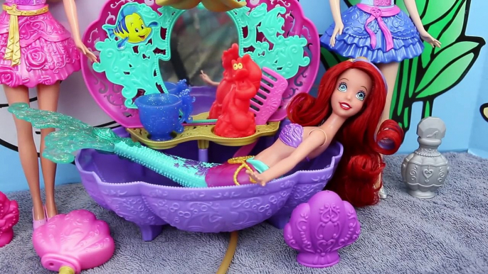 Bain en changeant couleur poupées une fleur gelé sirène douches temps équipe Ariel disney anna elsa colo