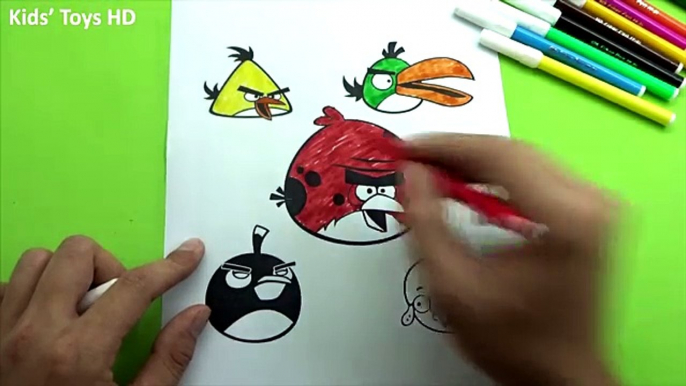 Enojado aves para colorear divertido Niños páginas parte 3 t