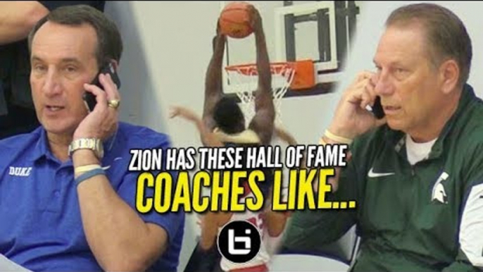 Zion Williamson Drops Jaws on Day 2 of Adidas Finale: Coach K & Tom Izzo Highlight Front Row