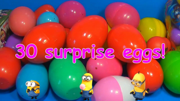 30 Surprise Eggs!!! Disney CARS MARVEL Spider Man SpongeBob HELLO KITTY PARTY ANIMALS LPS Animation-R3h7E0