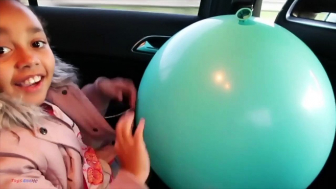 Giant Balloon Toy Surprise Stuck In Our Car - Disney Fashems - Blind Bag Toy Ope