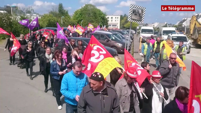 Morlaix. Manifestation des personnels hospitaliers