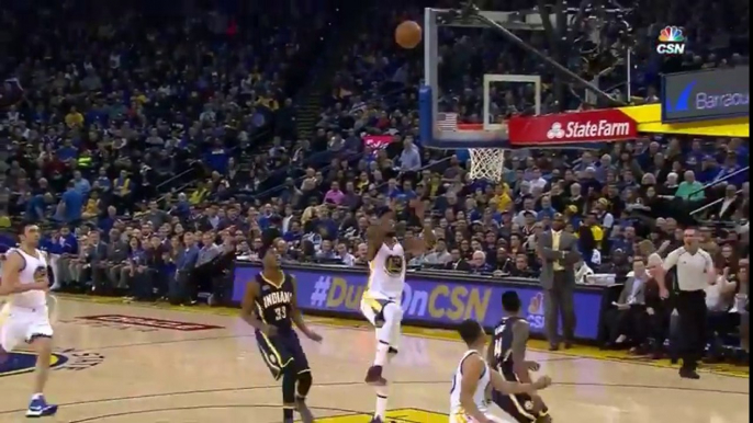 The Draymond Green to Stephen Curry to Kevin Durant fullcourt alley-oop dunk - Assist of the Year Nominee 2017