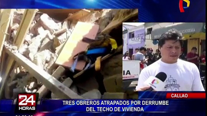 Callao: obreros quedaron atrapados tras derrumbe en vivienda