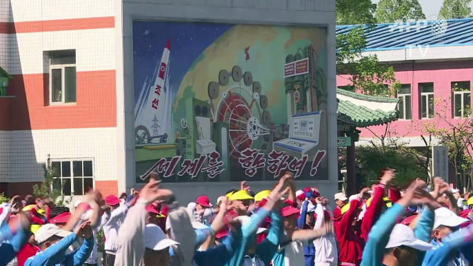 N. Korean factory holds sports games to celebrate May Day