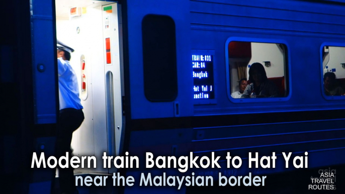 Modern train Bangkok to Hat Yai near the Malaysian border