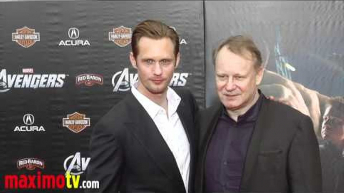 Alexander Skarsgard and Stellan Skarsgard at "The Avengers" Premiere Arrivals