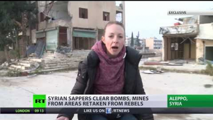 Chemicals & gas cylinders in schools: Following bomb disposal units in eastern Aleppo (EXCLUSIVE)