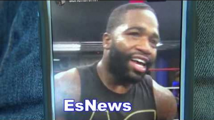 Adrien broner lands monster shots breaks head gear of sparring partner  EsNews Boxing