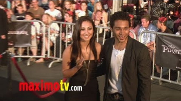 Francia Raisa and Corbin Bleu at "On Stranger Tides" WORLD PREMIERE