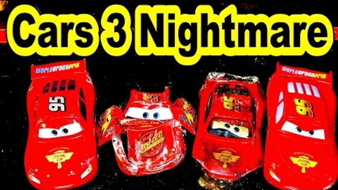 Pixar Cars3 Lightning McQueen Nightmare Crash Solved by Mater and Finn McMissile from Cars2