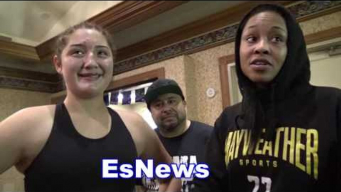 female fighters meet seconds after exchanging blows in ring - EsNews Boxing