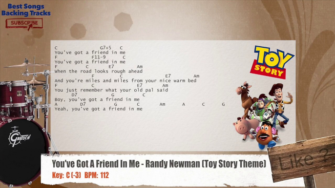 You've Got A Friend In Me - Randy Newman (Toy Story Bso) Drums Backing Track