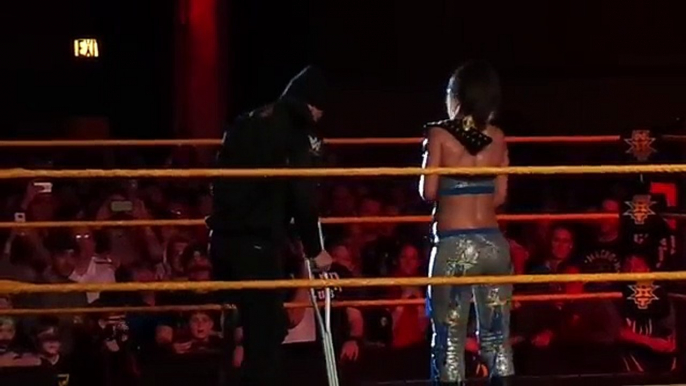 Bayley and Finn Balor - NXT 6 February 2016 - Bayley makes entrance of Finn Balor