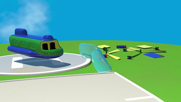 Airport! Build 3d CARGO Helicopter - Learn Simple Numbers (1-3) Co