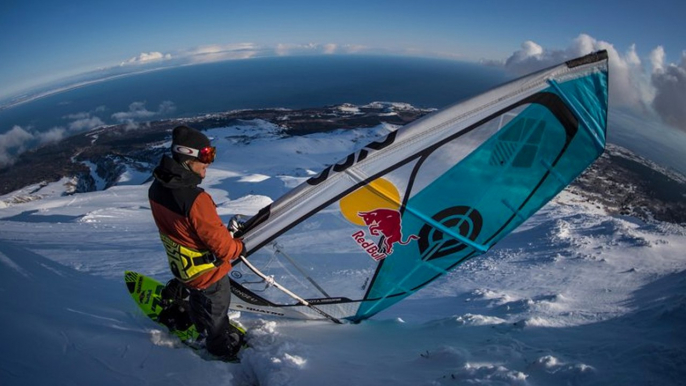 Windsurfing Down a Snowy Mountain w/ Levi Siver | Stream Mountain