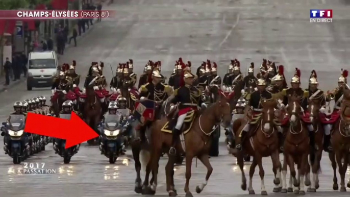 Accident évité de justesse lors de l’investiture d'Emmanuel Macron