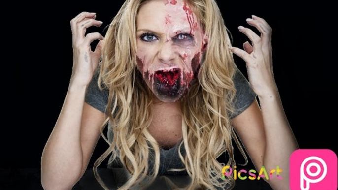 picsart editing tutorial how to make your face like a zombie picsart lover