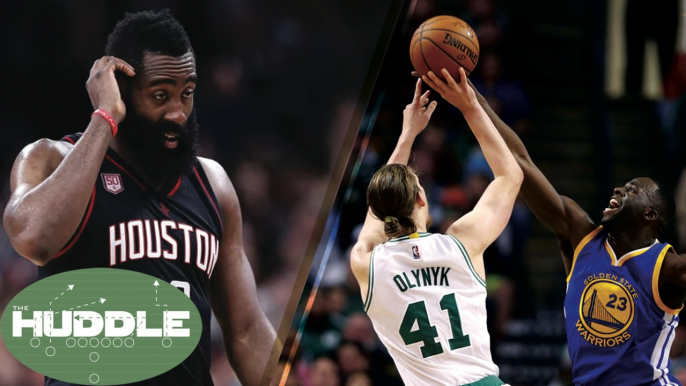 Is James Harden CHOKING vs Spurs? Draymond Green & Isaiah Thomas FIGHT Over Kelly Olynyk -The Huddle