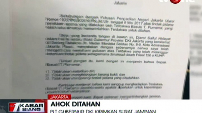 Djarot Kirim Surat Penangguhan Penahanan untuk Ahok