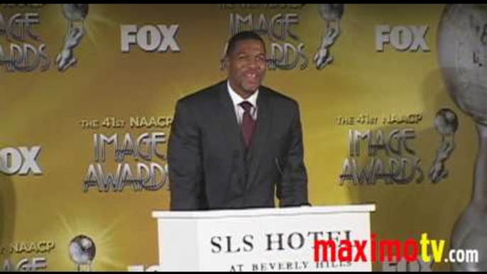 Michael Strahan Announces 2010 NAACP IMAGE AWARDS - Part Three