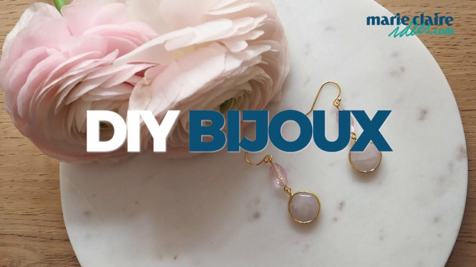 DIY bijoux : boucles d'oreilles à quwartz