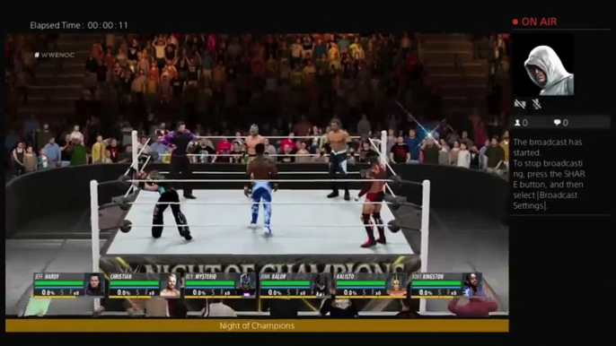 Jeff hardy vs Kallisto vs Kofi kingsten vs Rey mystero vs Christan vs Finn Balor Battle royal Night (147)